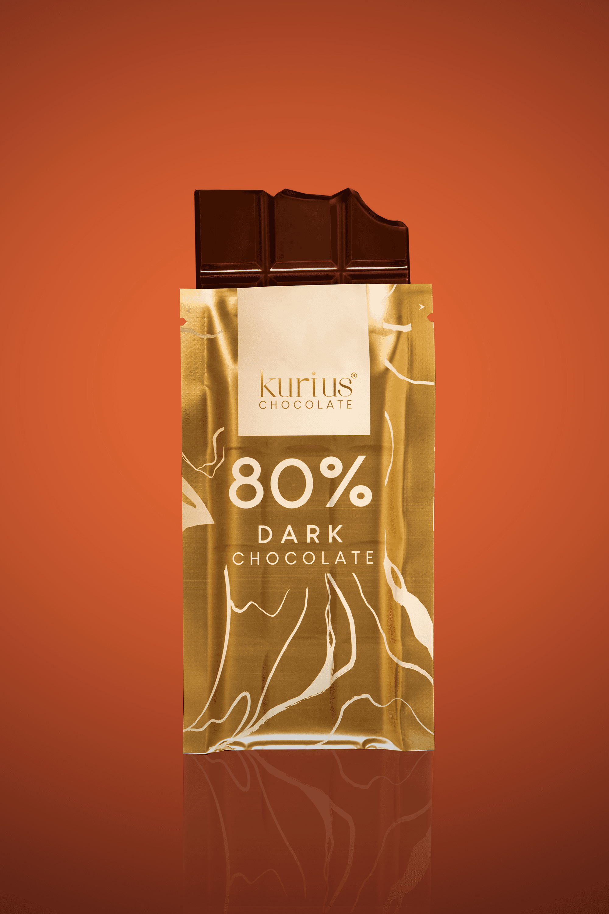 Dark chocolate bar 80% — inside